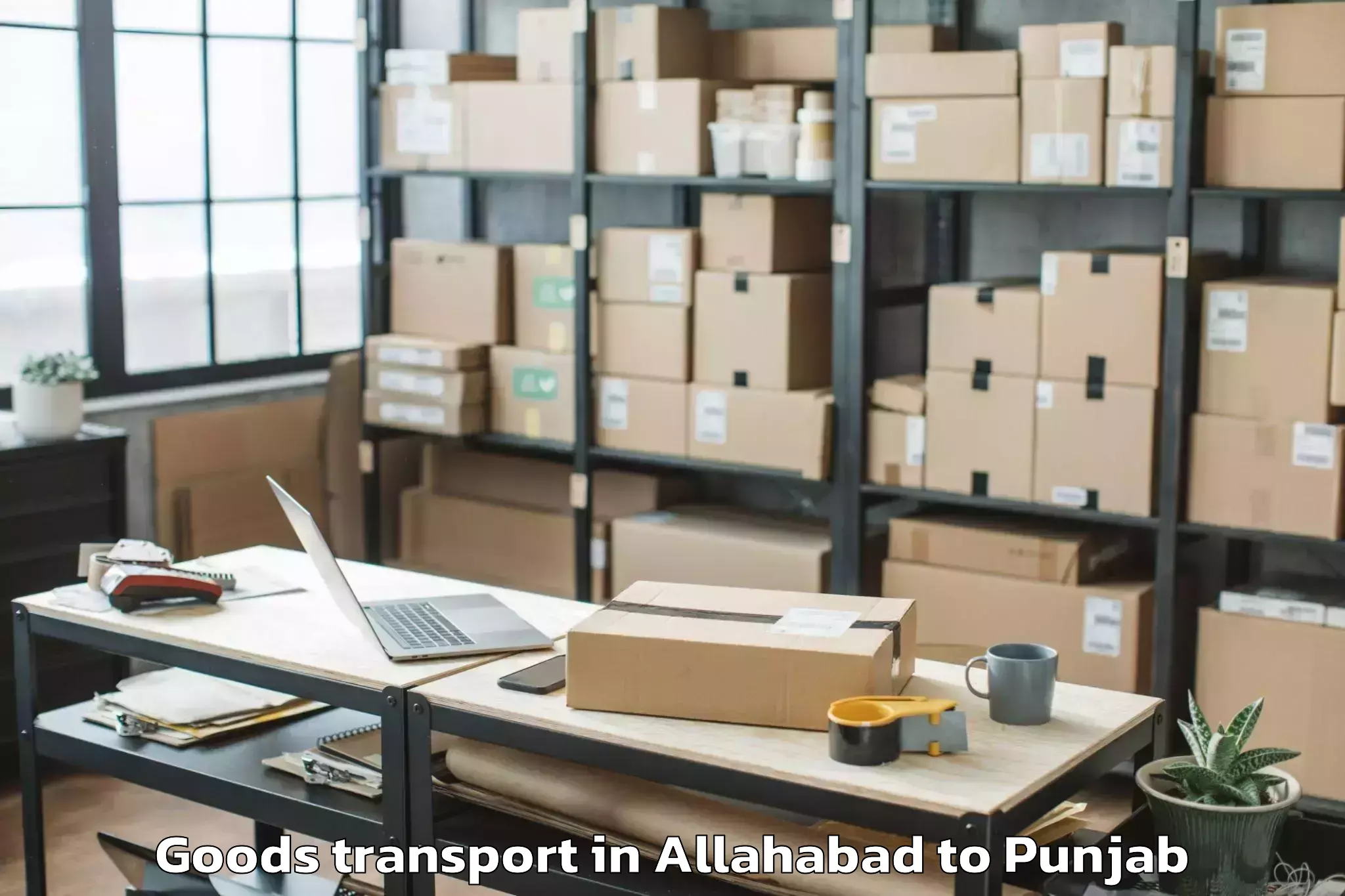 Professional Allahabad to Khamanon Goods Transport